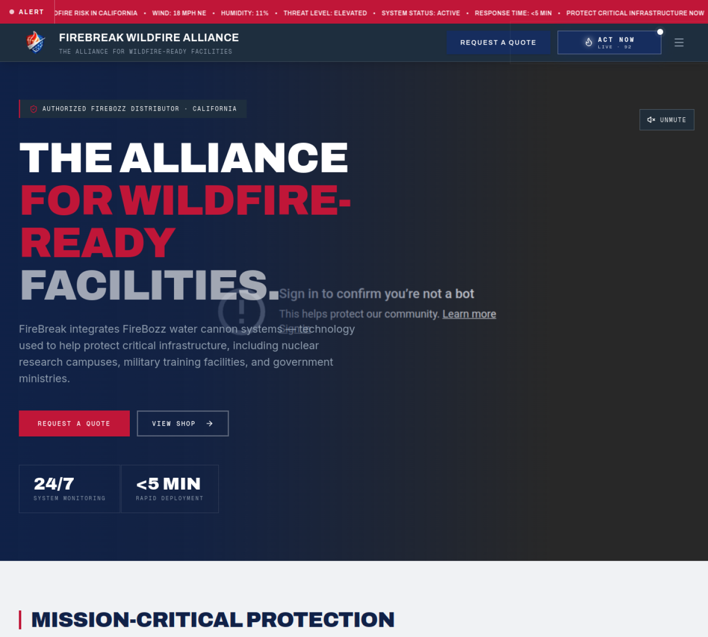 Firebreak Wildfire Alliance — original website